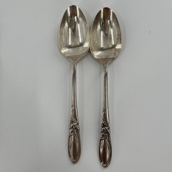 Oneida Community White Orchid Vintage Silverplate Hostess Set 5 - Picture 2 of 6